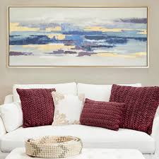 9/ gem & lauris abstract via unsplash. Litton Lane Blue And Gold Abstract Framed Canvas Wall Art Home Depot Havenly