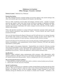 This executive assistant job description template is optimized for posting in online job boards or careers pages and easy to customize for your company. Job Description Summary Oklahoma Arts Institute At Quartz Mountain
