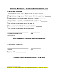 It does, however, give guidance as to whether or not an. Ca Meal Break Form Fill Out And Sign Printable Pdf Template Signnow