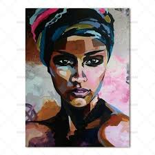 Art Black And White Woman Portrait Abstract Portraits Canvas Wall Art Black White Women 10 Variations Abstractart Abst African Art Paintings Canvas Painting Watercolor Portraits