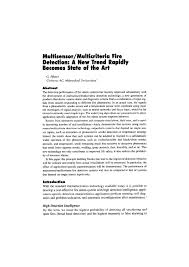 When it comes to smoke alarms, there are two main types: Pdf Multisensor Multicriteria Fire Detection A New Trend Rapidly Becomes State Of The Art