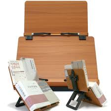 Book Stand Portable Wooden Reading Holder Cookbook Desk Bookstand Jasmine Plus