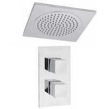 Maybe you would like to learn more about one of these? Hudson Reed Lennox Thermostatic Shower Valve Ceiling Tile Shower Head 370mm Bathroom From Taps Uk