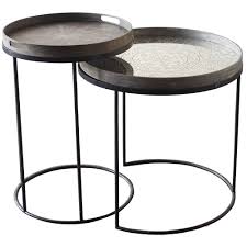 Notre Monde Set Of 2 Round Tray Table Bases Tray Table Coffee Table Round Tray