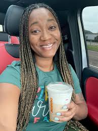 Brown sugar hazelnut oat iced latte with cold foam