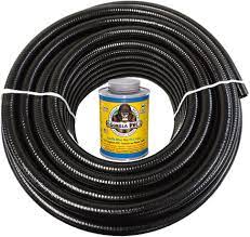This flexible pvc pipe is for use with pvc solvent weld fittings only. Amazon Com Hydromaxx 100 Feet X 3 4 Inch Black Flexible Pvc Pipe Hose And Tubing For Koi Ponds Irrigation And Water Gardens Includes Free 4oz Can Of Hot Blue Pvc Gorilla Glue