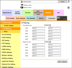 We also turn the ce password off, on the c258 and c368 this works. Controlling The Access To This Machine By Ip Address