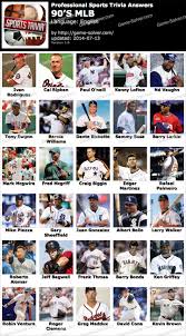 Professional Sports Trivia 90s Mlb Answers Game Solver