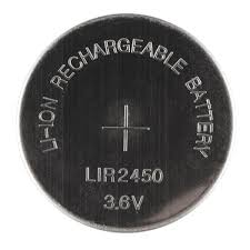 Coin Cell Battery 24 5mm Rechargeable Cr2450 Prt 10319