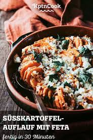 Susskartoffel Auflauf Mit Feta Rezept Kartoffelauflauf Vegetarisch Susskartoffelauflauf Leckere Vegetarische Gerichte