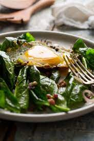 Spinach Salad With Pancetta And Fried Eggs Recipe Recipe Salad Recipes Nyt Cooking Spinach Salad