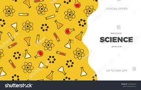 Science Commercial Banner Retro Style Vector Scientific Background Cute Vintage Chemistry Physics Or Biology Cute Backgrounds Retro Fashion Holiday Vectors