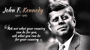 What makes us good citizens? John F Kennedy Ask Not What Your Country Can Do For You Youtube