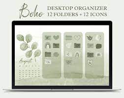 Desktop Wallpaper Organizer Mac Windows Desktop Organizer Etsy In 2021 Desktop Wallpaper Organizer Desktop Wallpaper Calendar Desktop Wallpaper