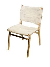 59 800 Off Foreign Affairs Side Dining Chair In White Goat Skin Kambing Kambing