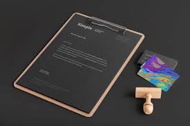 Simple and effective decision for your project! A4 Clipboard And Business Cards Mockup 01 In Stationery Mockups On Yellow Images Creative Store