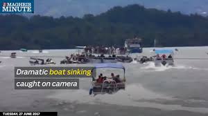 dramatic boat sinking caught on camera