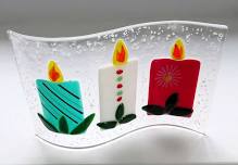 Fused Glass Christmas Wave with RD Glass