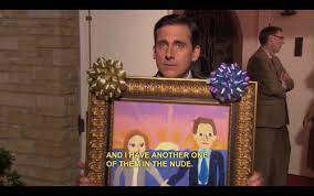 Michael S Creepy Wedding Gift Portrait For Pam And Jim Screen Shot The Funny Art Boards