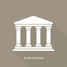 Greek Temple Icon Greek Temple Ancient Egyptian Architecture Greek Buildings