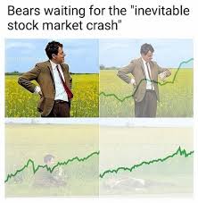 4.2k likes · 65 talking about this. Bears Waiting For The Inevitable Stock Market Crash Meme Finance Memes Tips Photos Videos