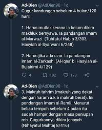 Sebagian besar ulama mengharamkan aborsi, kecuali karena alasan darurat kesehatan. Soulusi Ulama Berbeza Pendapat Dengan Hukum Gugurkan Facebook