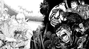 This is an image of takamura, which kentaro miura drew for me. Kentaro Miura Berserk Guts Griffith Beherit Monochrome Anime Artwork Drawing Wallpaper Resolution 1920x1080 Id 196795 Wallha Com