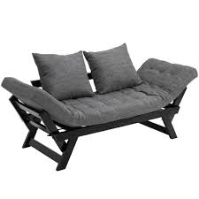 Minimalistic folding sofa/mattress from japan. Homcom Three Position Convertible Couch Sofa Bed Loveseat Oak Frame Office Dorm Aosom