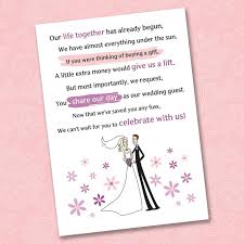 And if you're still struggling to figure out how much to give for a wedding gift, tendr reports the national average for wedding gift money is $160. Asking For Cash For Wedding Poem