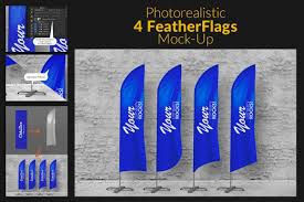 Feather Flags Bow Flags Mockup Feather Flags Free Psd Mockups Templates Mockup Free Psd