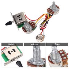 3 way switch wiring guitar. Dilwe Guitar Wiring Harness Set Prewired 500k 3 Way Push Pull Switch Wiring Harness Kit For Electric Guitar Buy Online In Antigua And Barbuda At Antigua Desertcart Com Productid 68228302