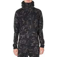 Nike Tech Fleece Camo Men's Full Zip Hoodie Black Camouflage 678950-233