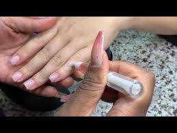 You can always cut or file your nails shorter later on.2 x research source. Pink Ombre Encapsulated Flame Decal Coffin Acrylic Nails Youtube