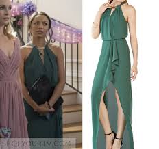 Shop Your Tv The Vampire Diaries Season 8 Episode 9 Bonnies Green Dress Vampire Diaries Fashion Vampire Diaries Outfits Fashion