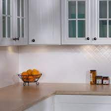 This colorful, geometric design will give your kitchen a bright, fresh look. 6 X 6 Sample Fasade Easy Installation Traditional 1 Gloss White Backsplash Panel For Kitchen And Bathrooms Home Decor Com Home Decor Accents