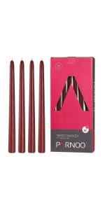 Taper candles range in height from 4.5 inches to 24 inches. Amazon Com Light In The Dark 14 Taper Candles 12 Inch Tall 3 4 Inch Thick Burn 10 Hours Color Is Core And Overdip Burgundy Home Kitchen