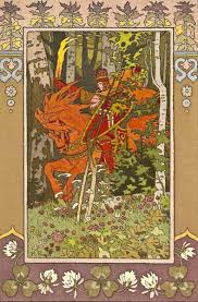Vasilisa The Beautiful And Baba Yaga Illustrated By Ivan Bilibin Nostalgiya Ivan Yakovlevich Bilibin The Red Horseman From Vasilisa The Beautiful 1899 Fairytale Illustration Fairytale Art Ivan Bilibin