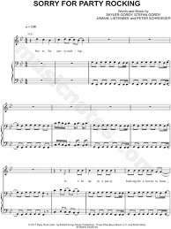 Sorry for party rocking is the second and most recent studio album by lmfao. Lmfao Sorry For Party Rocking Sheet Music In G Minor Transposable Download Print Sku Mn0101280