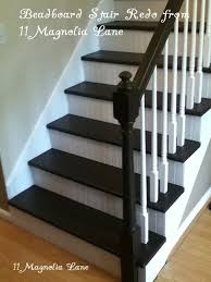 Call us and we can explain how to measure the staircase accurately for a perfect fit. Stair Redo With Painted Treads And Beadboard Risers 11 Magnolia Lane
