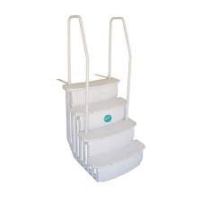 Main Access 54 In Plastic Drop In Pool Steps Hand Rail Lowes Com Pool Steps Swimming Pool Steps Swimming Pools