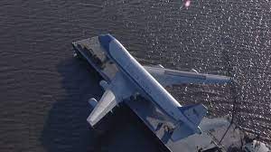 Air Force One Seen Being Moved On A Barge Airlive