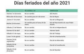 Otra buena noticia es que tan solo un mes después, se dará otro puente en este 2021, ya que el lunes 15. Los Dias Feriados Del 2021 Habla Digital