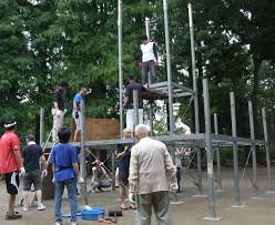 盆踊りの櫓組み | 井口材木店 | 家具工芸材専門