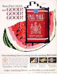 The magic of the internet. 1961 Pall Mall Ad Apparently As Tasty As A Watermelon Pall Mall Vintage Advertisements Old Ads