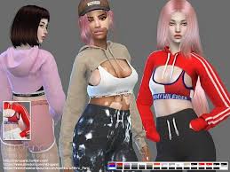 Download for free from a curated selection of simsdom sims 4 mods sims 4 mody mods mod the sims for your mobile and desktop screens. Nitropanic X Crop Hoodie The Sims 4 Download Simsdom Sims 4 Dresses Sims 4 Sims 4 Clothing