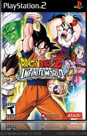 Infinite world (ドラゴンボールz インフィニットワールド, doragon bōru zetto infinitto wārudo) is a fighting video game for the playstation 2 based on the anime and manga series dragon ball, and is an expansion title of the 2004 video game dragon ball z: Dragon Ball Z Infinite World Playstation 2 Box Art Cover By Ratchetcomand
