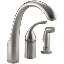 This kohler forte kitchen faucet troubleshooting & repair guide will help you determine what is wrong with your faucet and also guide you through the the first thing you will need to always do before working on your kohler forte faucet or any faucet for that matter is to turn off the water supply. K 10430 Bn Cp Bv Kohler Forte 3 Hole Remote Valve Kitchen Sink Faucet With 9 Spout With Matching Finish Sidespray Reviews Wayfair
