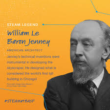 Today, we celebrate the birthday of American civil engineer and architect William  Le Baron Jenney, who is primarily known for inventing the skyscraper and  changing the landscape of American skylines forever! Jenney