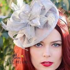 Wedding Hat Church Hats White Fancy Hat Silver Gray Fascinator Womens Tea  Party Hat Church Hat