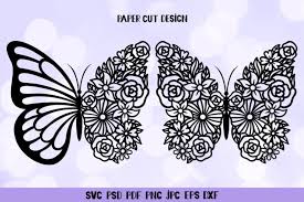Download Butterfly Svg Butterfly Papercut Svg Butterfly Flowers Svg